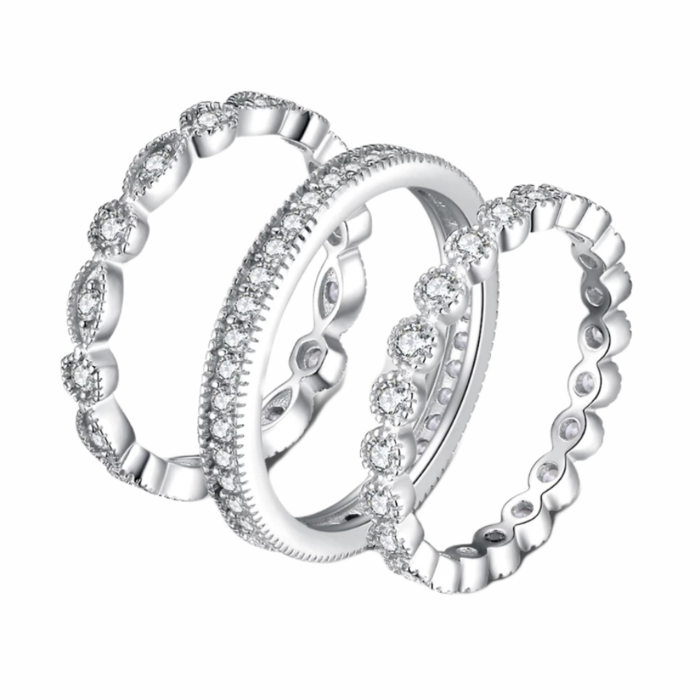925 Sterling Silver Stackable Rings - Picture 4 of 14